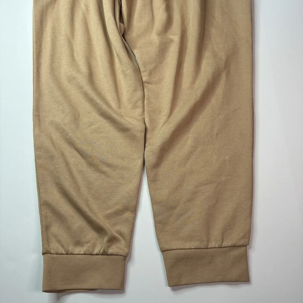 NWT Adidas Feelcozy Sweatpants 3XLT Sandstone Tan Tapered Fleece Joggers JX5665
